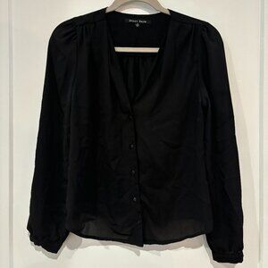 Sweet Rain Black Button Down Blouse